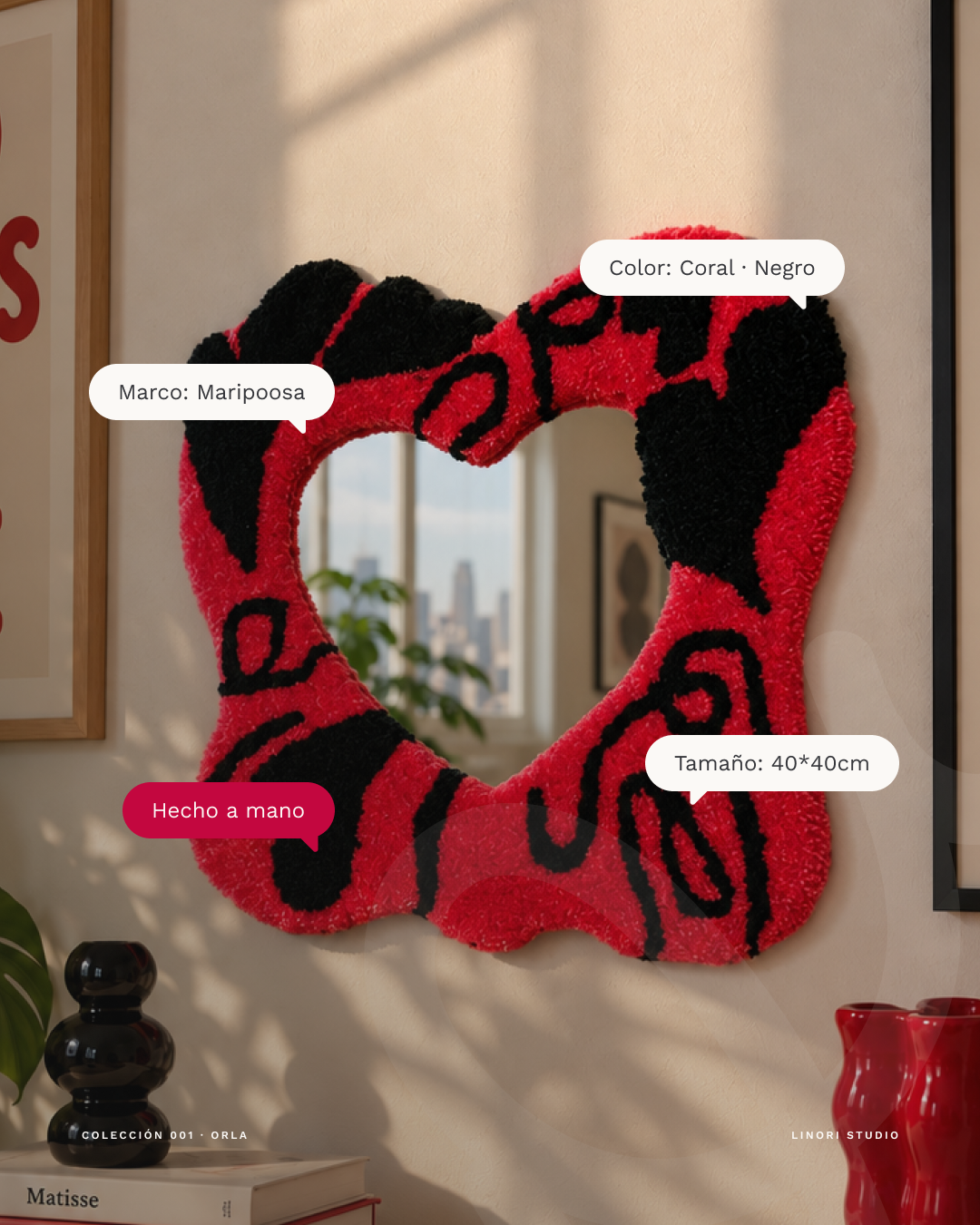 Orla · Latido — Espejo textil