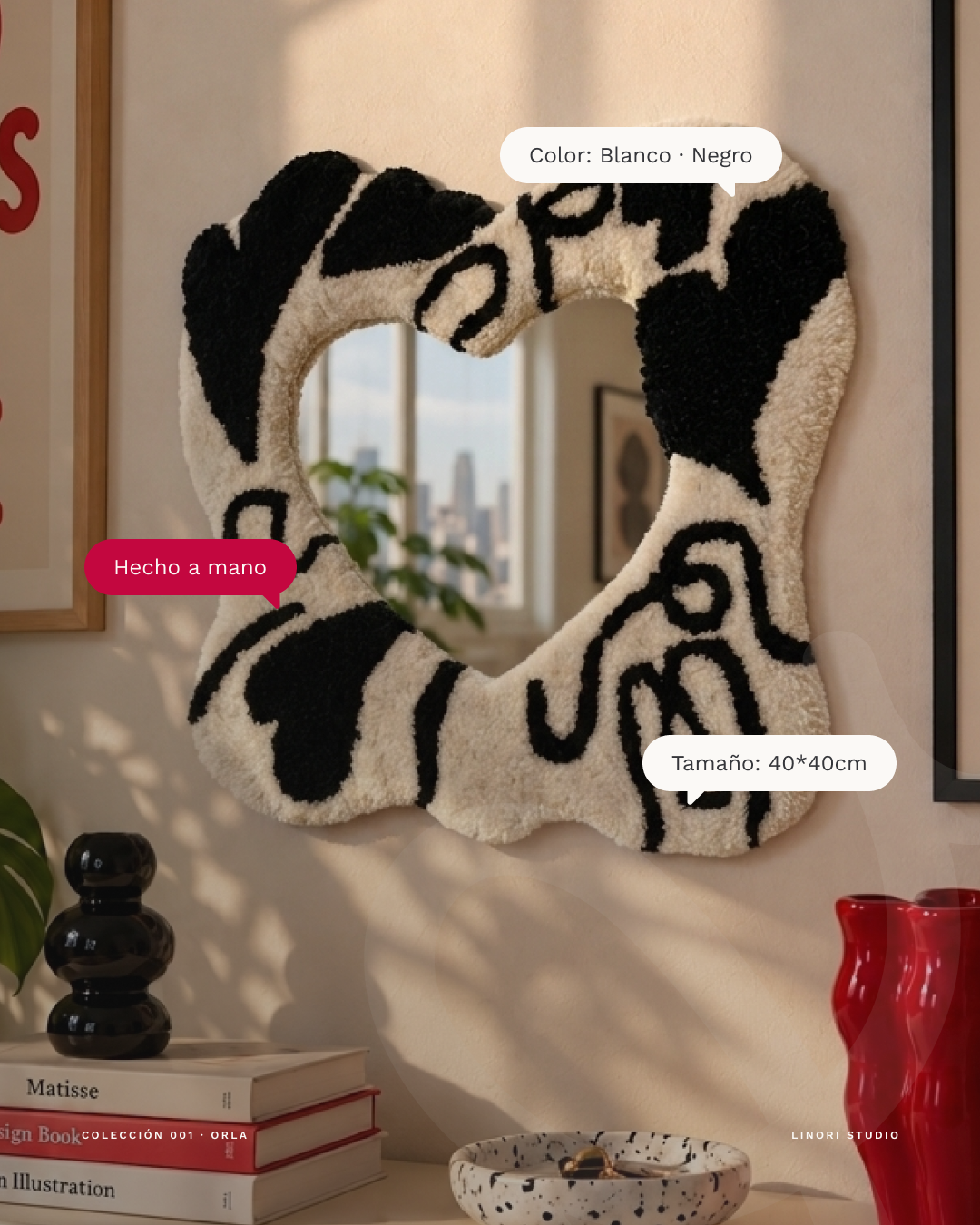 Orla · Latido — Espejo textil