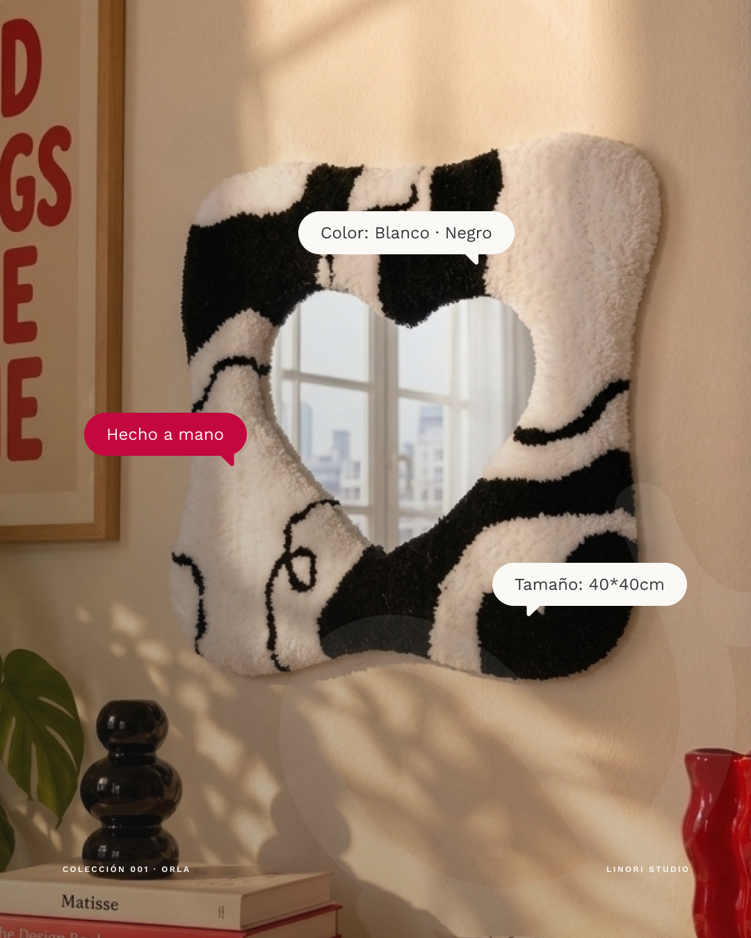 Orla · Trazo — Espejo textil